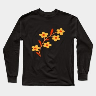 Flower stem orange Long Sleeve T-Shirt